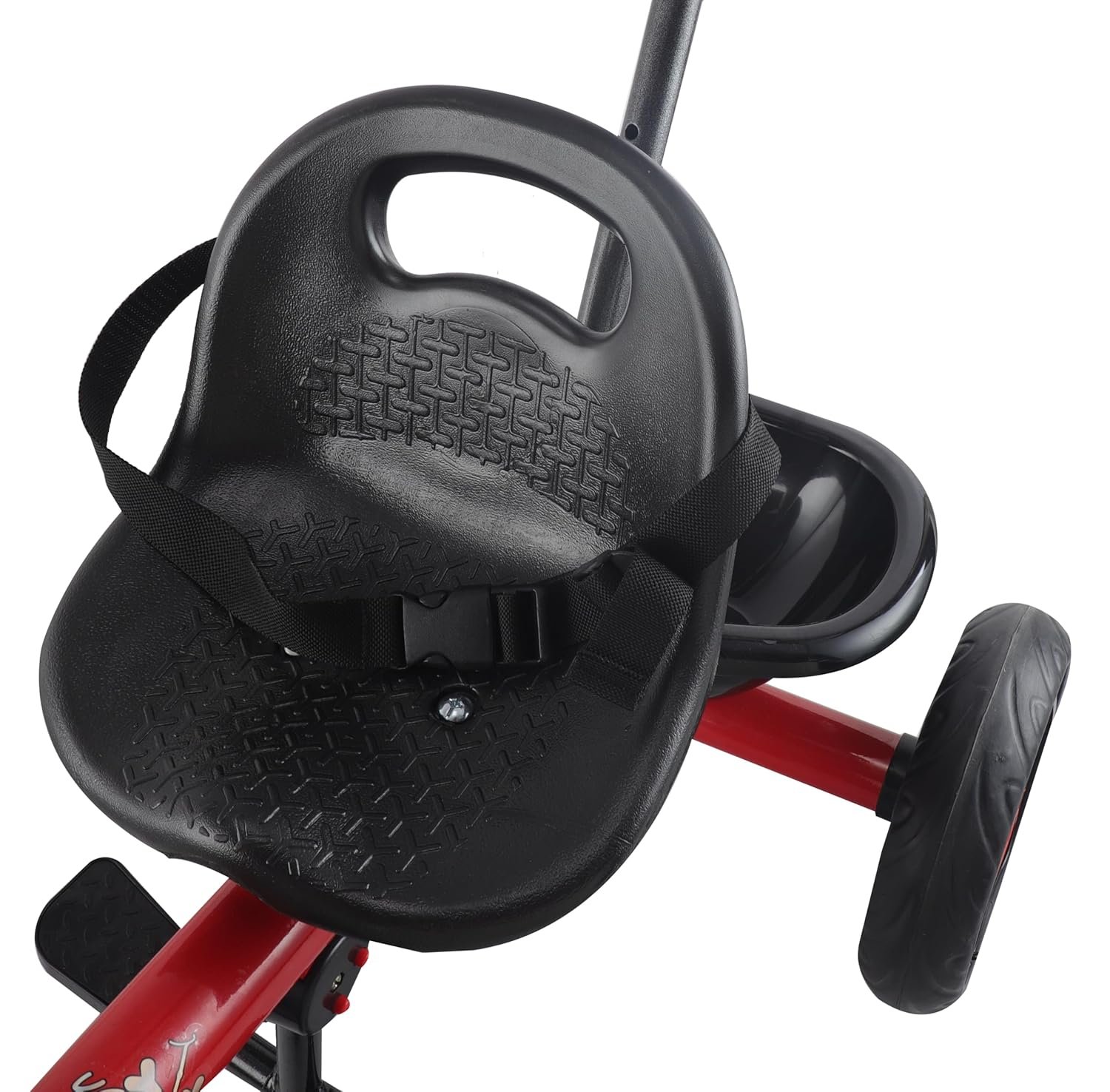 Pluto Tricycle for Kids Trike | Tricycle for Kids with Parental Control | Cycle for Kids 1-4 Years | Baby Cycle | Bicycle for Kids with Storage Basket, Cushion Seat and Seat Belt TZ-548 (Red) - Image 5