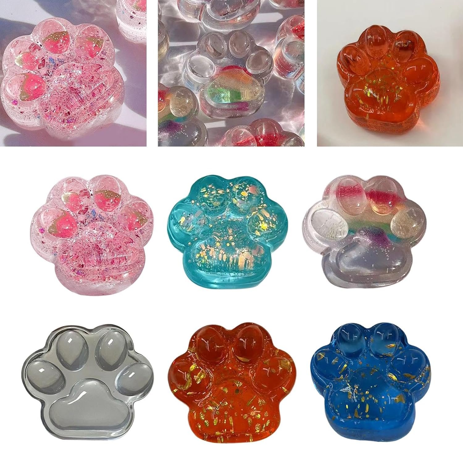 Cat Paw Sensory Toy Party Favors Pocket for Kids Adults Soft Rubber Hand Toy Pink - Image 5