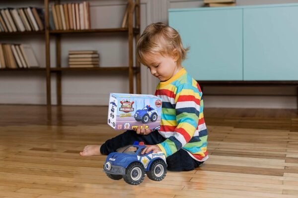 Patrol Car|Build&Combine Vehicle|Easy to Build Pull Back&Friction Vehicle|Develop Motor&Cognitive Skills for Kids 3+|Role Play Toy|Birthday&Return Gift|Made in India,Multi - Image 2