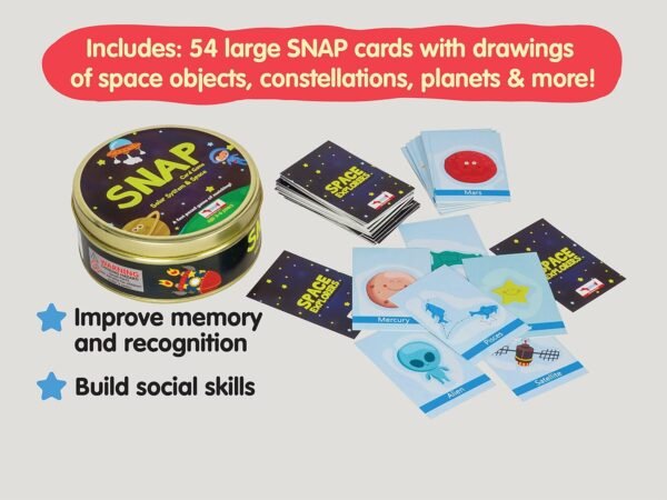 CocoMoco Kids Solar System Snap Flash Card Educational Game for Kids, STEM Toy for Boys and Girls, Ages 2-6 Year (Pack of 3) - Image 4