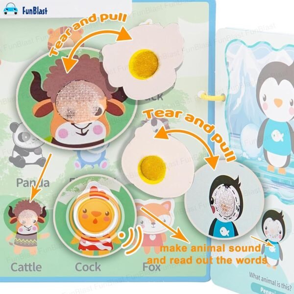 FunBlast Interactive Children Book -Musical Zoo Animal Educational Phonetic Learning Book for 3 + Year Kids, Boys, Toddlers, Zoo Theme DIY Point Reading Toys Music Book - Image 6