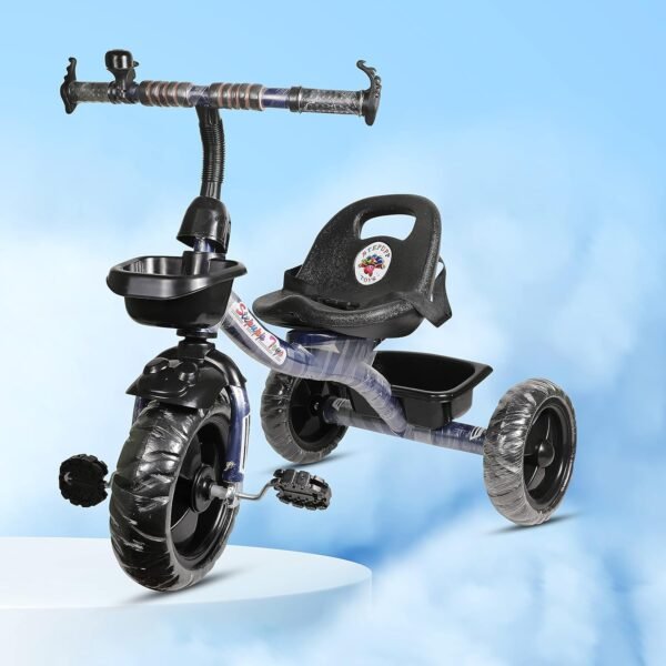 Tricycle for Kids Green Colour with Basket Baby Tricycle for Baby boy or Baby Girl Kids trikes or Toddler Tricycle for 1-4 Years Kids (Dark Blue) - Image 5