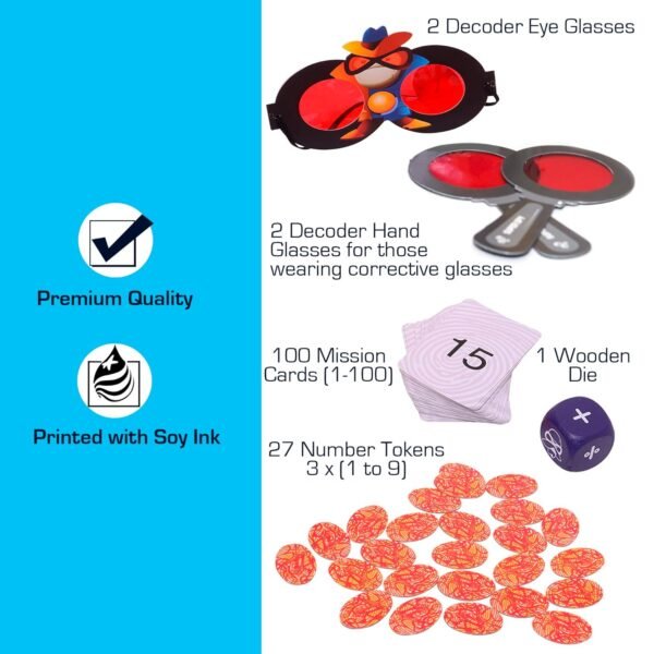 Chalk and Chuckles Super Math Spy Board Game for Kids Age 8-12, Educational Brain Games for Kids 10+ Years, Gift for Boys, Girls 9, 10, 11 Years, STEM Toys - Image 5