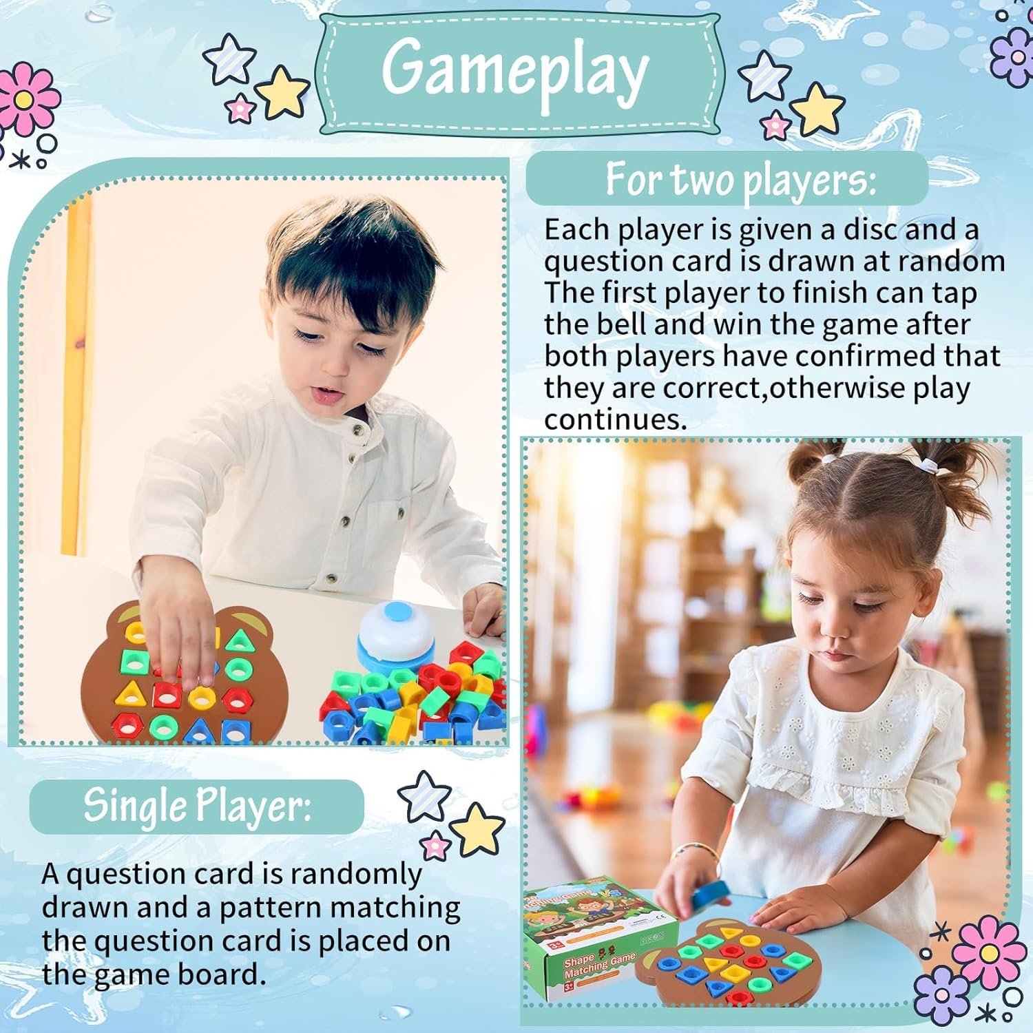 Children Learning and Educational Geomatric Shape Puzzle Game, Kids Toys for 2-5 Years Boy, Games for Baby and Toddler Board Games, Toys for 6 Year Old Boy Fun Girl Gift for Kids Zone - Image 5