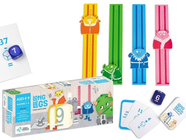 Chalk and Chuckles Long Legs Addition and Subtraction Maths Fun Educational STEM Game for Age 6-9 Years Old Boys and Girls - Multicolour,for 5 Years and up
