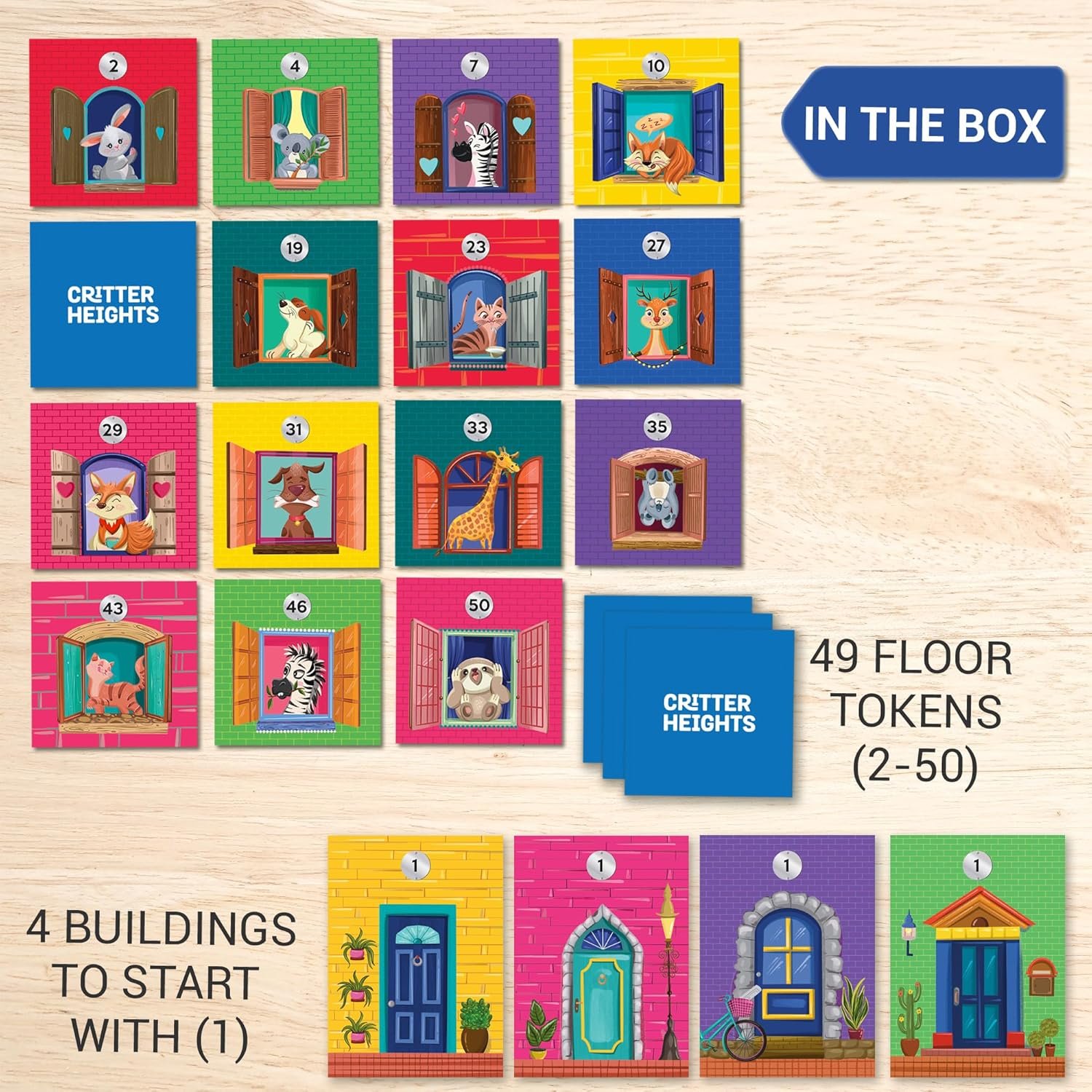 Chalk and Chuckles Critter Heights Board Game, Age 4-8 Years, Memory & Strategy Brain Games for Kids, Educational Toy, Card Game for Boys, Girls, Gifts for Ages 5, 6, 7, 8 and Up - Image 5