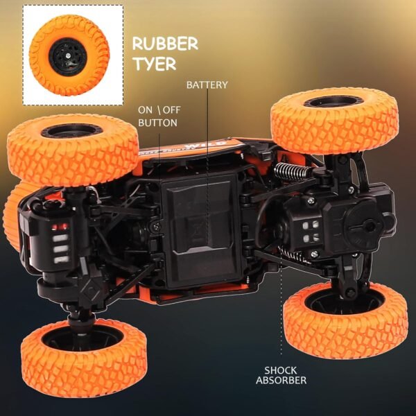 1:20 Racing Mist Smoke Remote Control Car for Boys and Girls Rock Crawler with High Speed Fucntions 2WD OffRoader, Birthday Festive Gift for Kids 2-12 Years Old - Image 5