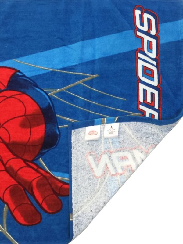 Athom Living Marvel Spider-Man 350 GSM Cotton Bath Towel for Kids & Adults – Soft, Absorbent, Quick-Drying, Blue Color, Superhero Themed Towel - Image 6