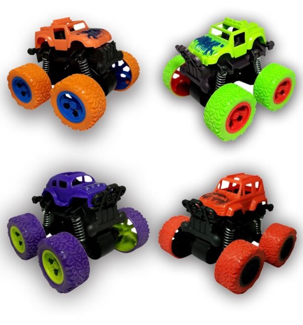 TOYZ Plant Exciting Pack of 3 Monster Trucks for Boys 3-7 Years Old, Friction Powered Car Toys, Durable High-Density Alloy and Non-Toxic Plastic, Non-Slip Tires for Educational Play - Image 4