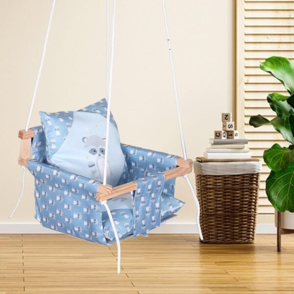 Swing for Kids | jhula for Kids | jhula for Baby | Baby Swing Hanging Indoor Outdoor | Baby Garden Swing with 1 Swing & 2 Pillows, (6 Months to 4 Years) (Up to 25 kg) (Baby Swing - E)