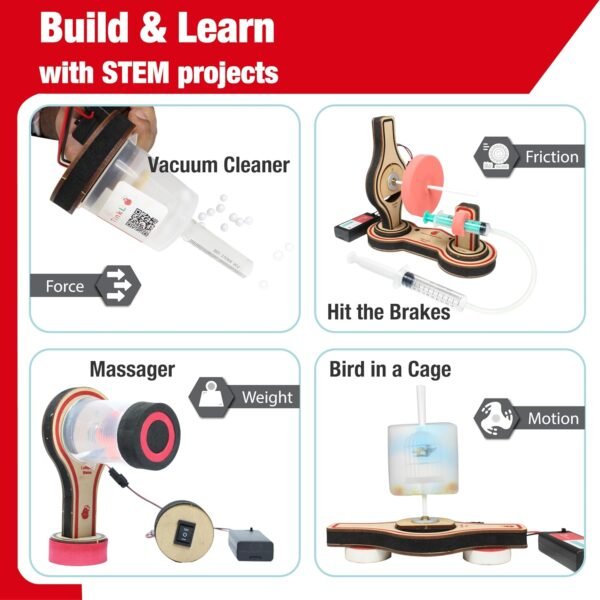 Butterfly Edufields 20+ Science Experiment Kit | Toys for Boys 5 6 7 8 9 10 Year Old | Birthday Gift for Boys Girls Age 6-10 8-10 | DIY STEM Projects Kit| Build 20+ Motor Machines | Electric kit - Image 2
