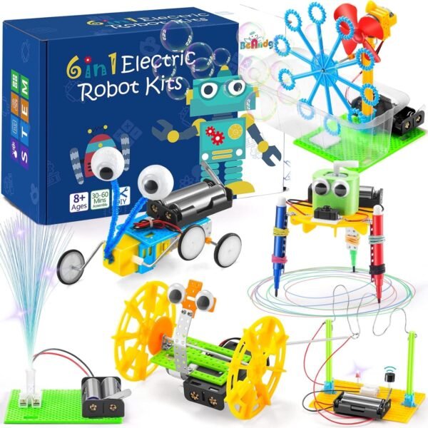 STEM Robotics Kit, Science Experiments for Kids Age 8-12 6-8, STEM Toys Boys Craft Projects 8-10, Engineering Build Robot Building Kits Girls 5 6 7 9 10 8 Year Old Boy Birthday Gift Summer Activities