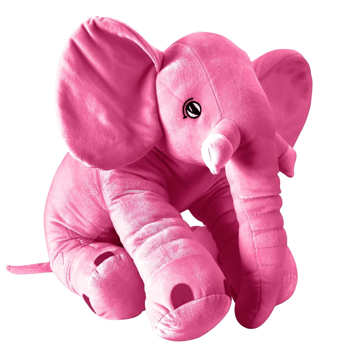 DearJoy Big Size Fibre Filled Stuffed Animal Elephant Soft Toy for Kids of Plush Hugging Soft Toy for Kids boy Girl Birthday Gift (3 Years+, 60 cm, Pink Color)