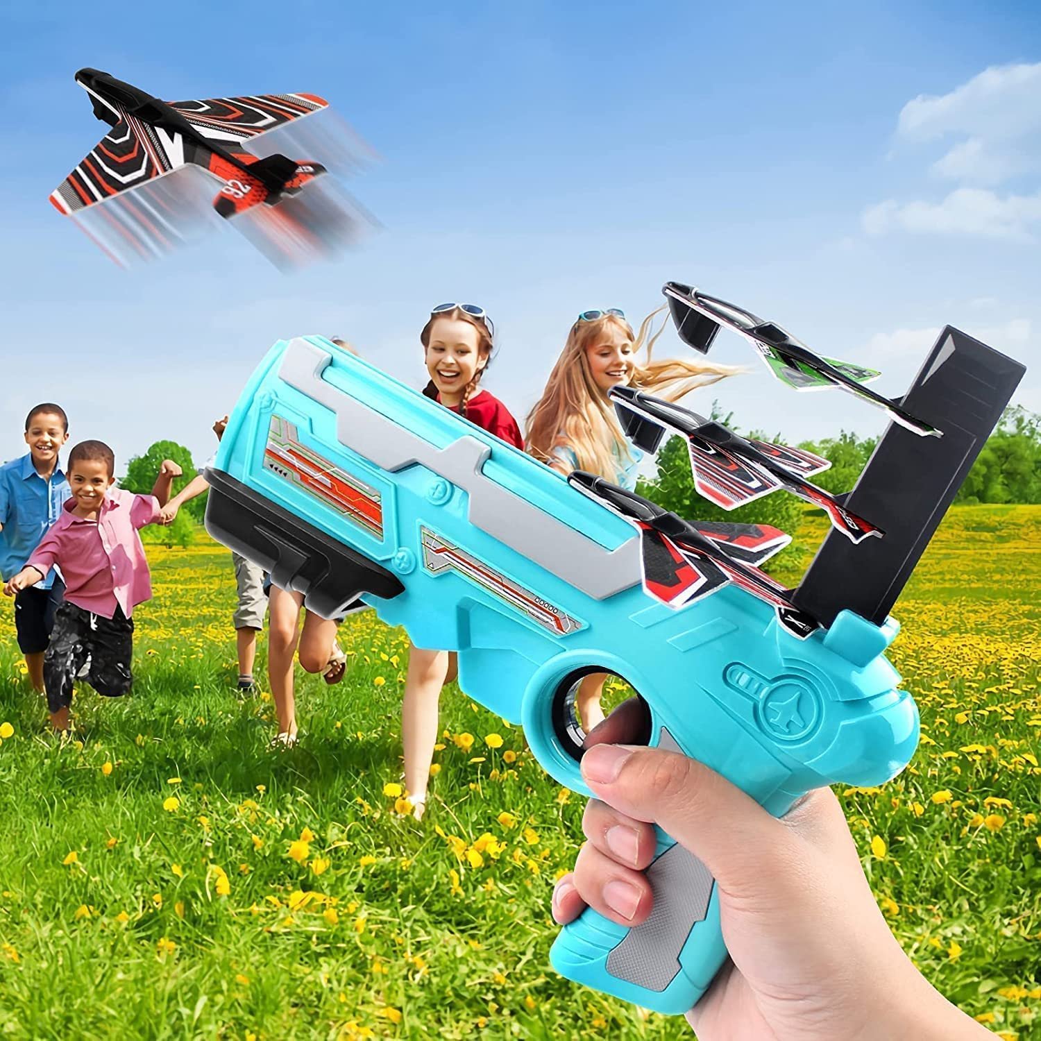 crownmax Airplane Toys for 4 5 6 Years Old Boys,Fun Toys for Kids Ages 4-8,Airplane with Glider Plane,Boys Toys Age 6-8 with One-Click Ejection Airplane Game,Gifts for 4-8 Years Old Boys (Multicolor) - Image 5