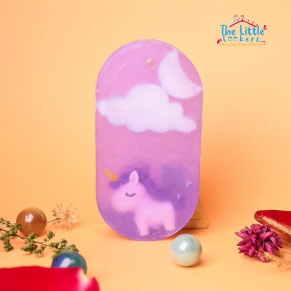 The Little Lookers Soap with Unicorn Eraser| Handmade/Handcrafted & Hand cut| Kids friendly Organic Soap for All skin with moon and star details (120 gms approx.)(Unicorn, Pack Of 1) - Image 6
