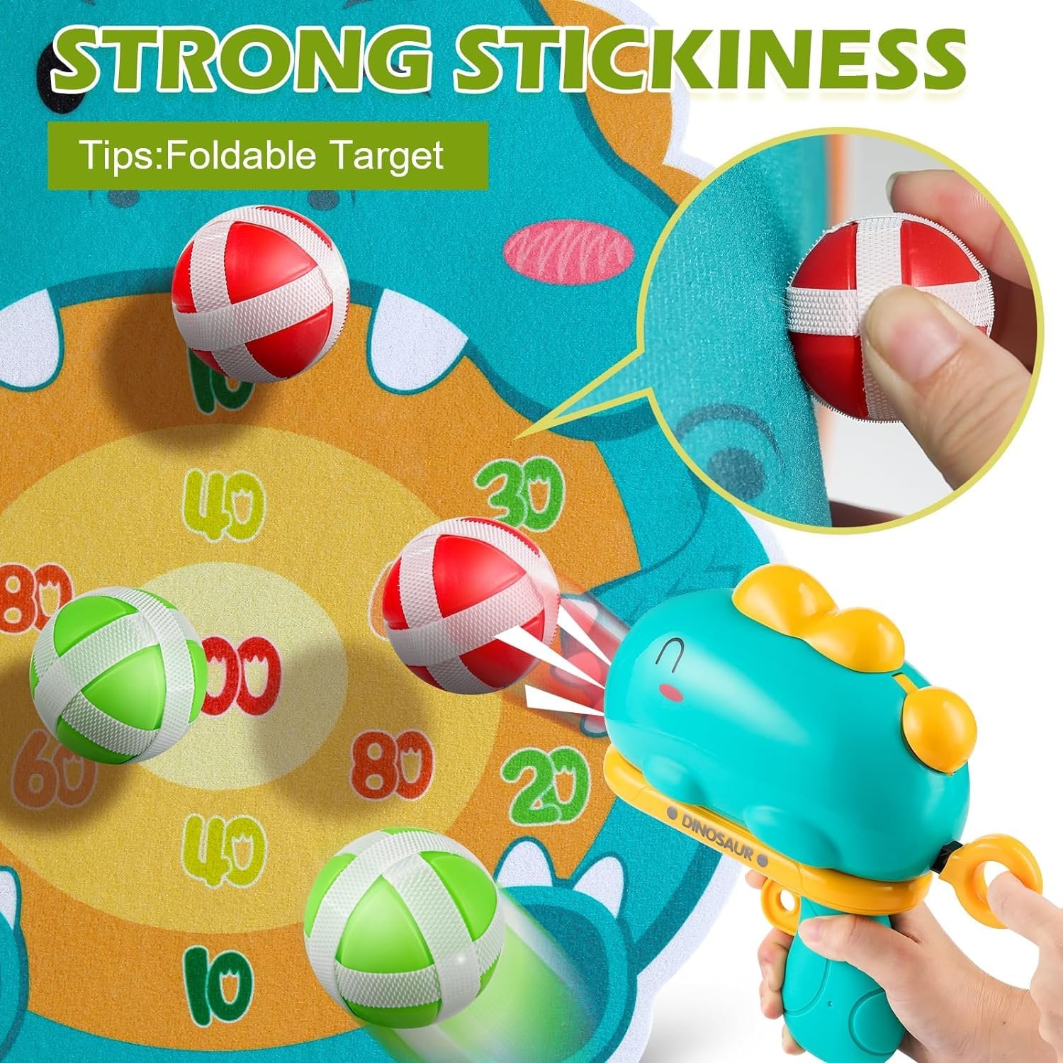 Dinosaur Toy Gun- Foam Bullet Blaster-Dart Target Games for Kids- Indoor Toys 3-7 Years- Gifting Toys (Green) - Image 3
