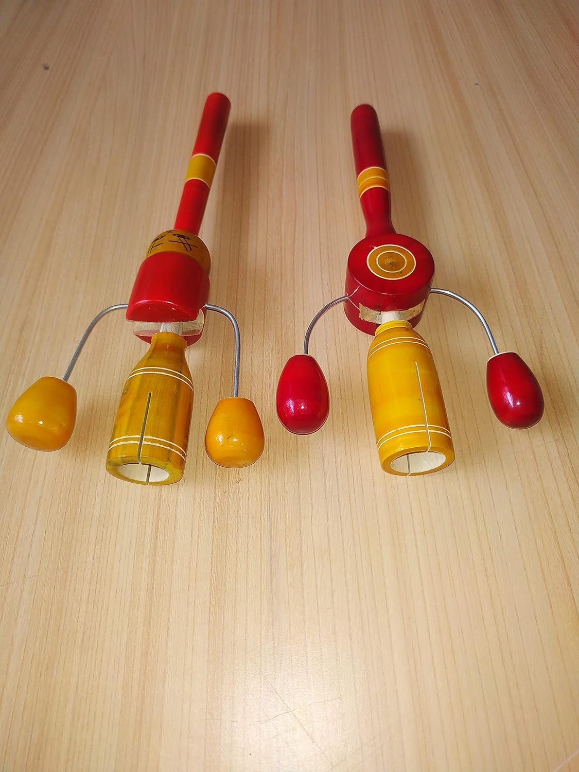 Channapatna Toys Wooden Rattle Toys for New Born Babies/Infants (0+ Years) - Set of 2 pcs - Multicolor - Discover Sounds, Develops Sensory Skills - Image 6