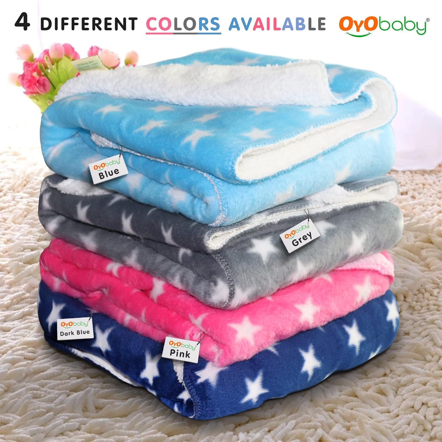 OYO BABY Baby Blanket Wrapper - Pack of 1 (Dark Blue) | Towel for Boys and Girls | All Season Swaddle for 0-12 Month Old Baby | Baby Gifts | Great Gifts, Fleece - Image 5