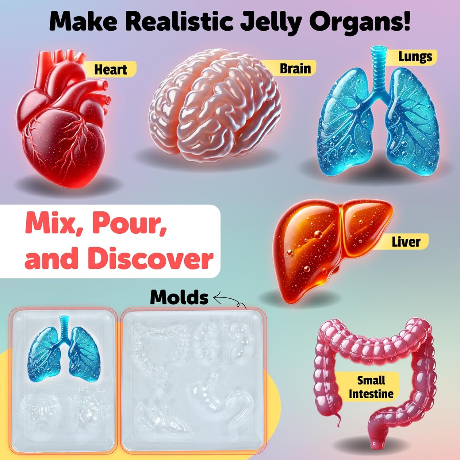 Butterfly EduFields Freaky Science kit For Boys & Girls Age 8-14 | Science Experiment Kit | Jelly organs, Slushy snow&more | Birthday Gift for Kids | STEM educational DIY Toys for 8,9,10,12,13,14 Year - Image 2