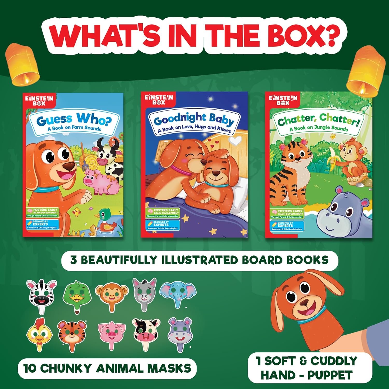 Einstein Box My Big Box of Storytelling for Boys & Girls 1,2,3,4,5 Years | Toys & Gifts for 1+ Year Olds | with Story Books & Pretend Play Masks |,colourful theme - Image 2