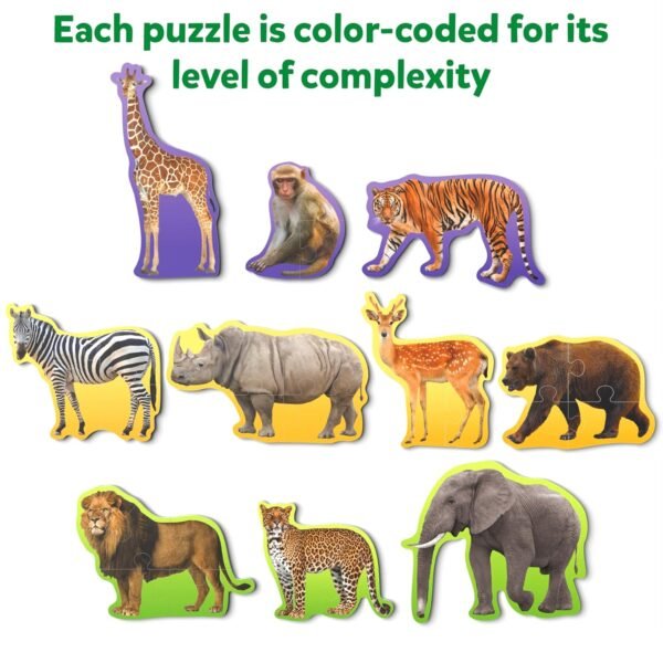 Skillmatics Step by Step Puzzle - 40 Piece Wild Animal Jigsaw & Toddler Puzzles, Educational Montessori Toy for Boys & Girls, Gifts for Kids Ages 3, 4, 5 and Up - Image 5