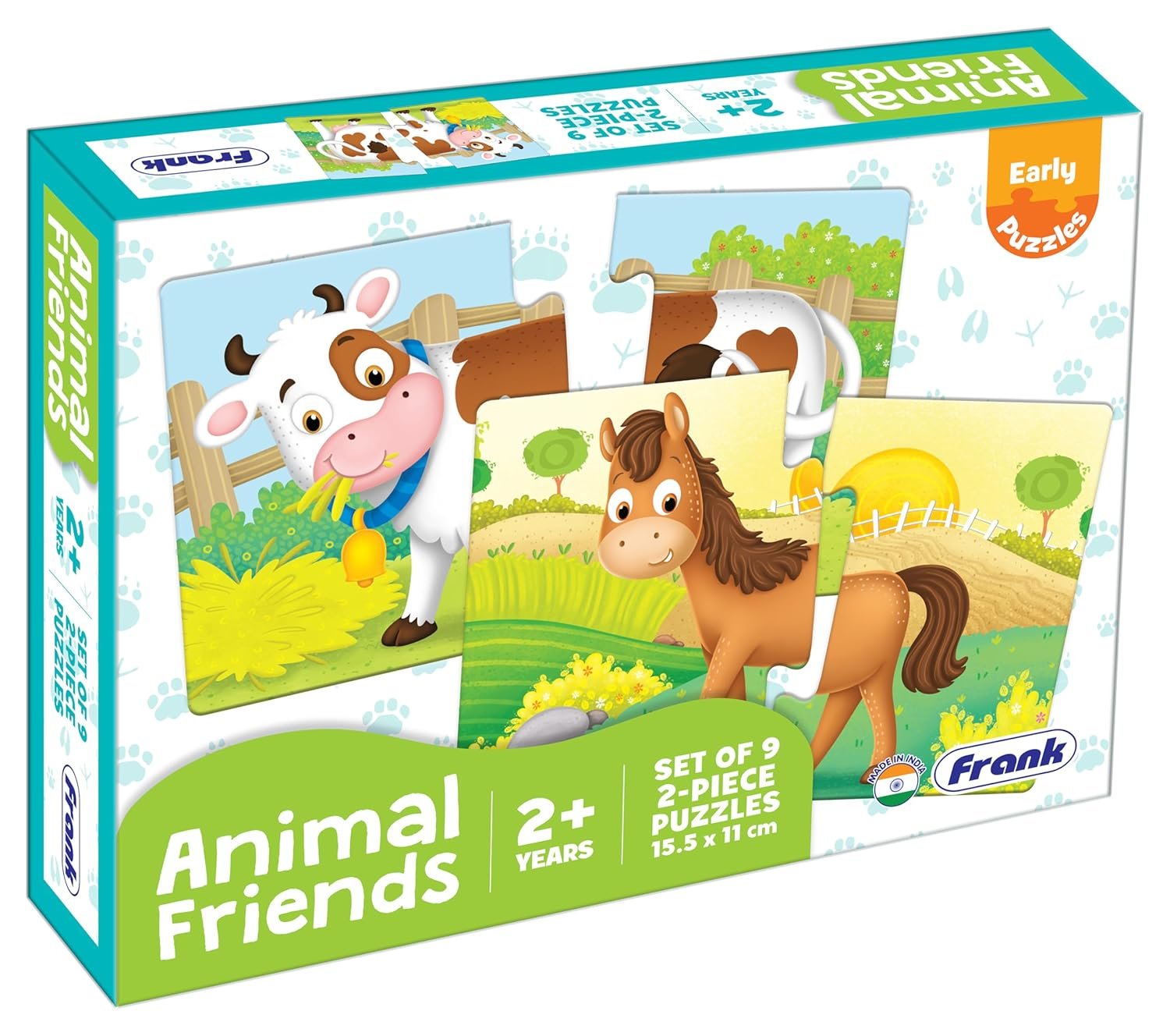 Frank Safari Adventures (Set of 4) 2 Pcs Puzzle -Early Learner Educational Jigsaw Puzzles Set for Kids 2 Years and Above - Educational Toys and Games - 32903 - Image 6