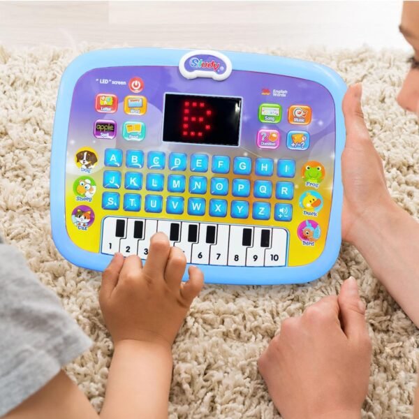 VGRASSP 2 in 1 Electronic Activity Learning Tablet Laptop Cum Musical Piano Toy for Kids Interesting Alphabetical and Numerical Learning with LED Display Musical Learner - Color As Per Stock - Image 2