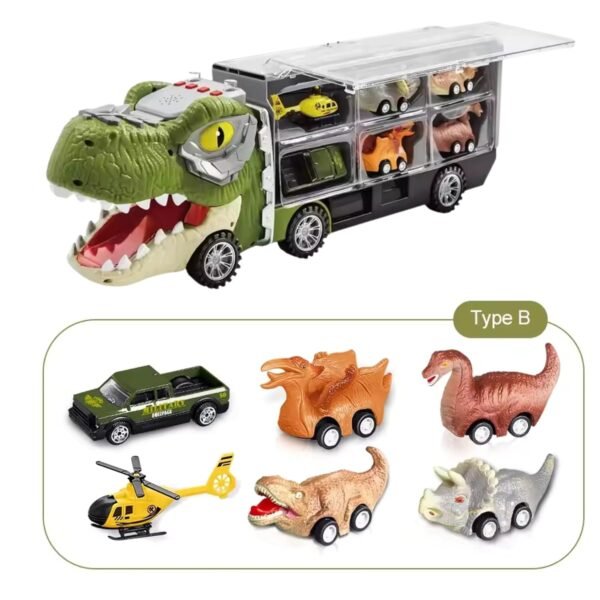 Lefan 6 In 1 Dinosaur Toys For Kids 3-5 Years Dinosaur Truck Dinosaur Cars Set Birthday Gifts Toys For 3 4 5+ Year Old Boy Transport Carrier Truck For Toddlers 3-4 Years Pack Of 1 Pcs, Random Design - Image 5