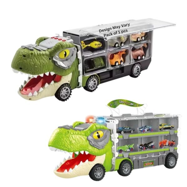 Lefan 6 In 1 Dinosaur Toys For Kids 3-5 Years Dinosaur Truck Dinosaur Cars Set Birthday Gifts Toys For 3 4 5+ Year Old Boy Transport Carrier Truck For Toddlers 3-4 Years Pack Of 1 Pcs, Random Design