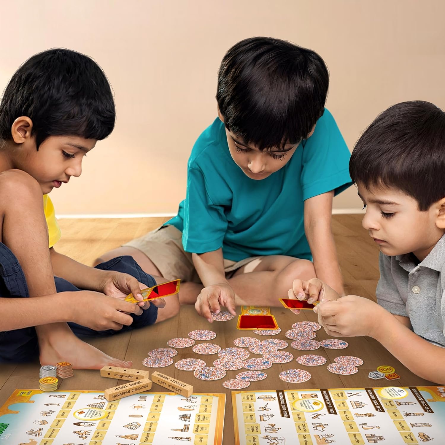 Imagimake Mapology History Quest - India |Historical Board Game |Explore 8 ERAS of Indian History with Discovery Lenses, Artefact Tokens, Ancient Dice |Educational Toy |Birthday Gift for Girls & Boys - Image 2