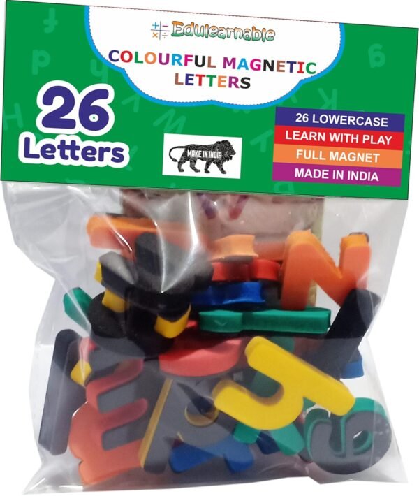 Toys Magnets - 26 Lowercase 5mm Hard Foam Full Magnetic Alphabet Letters