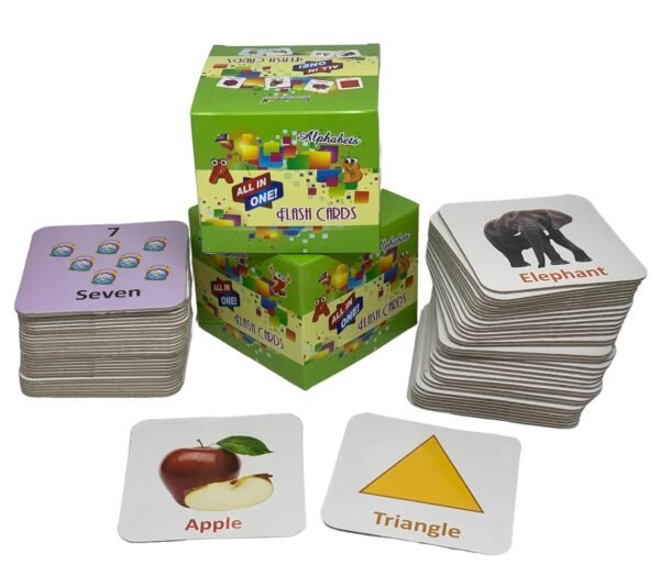 Gurukanth® Premium All in One Flash Cards Book for Kids Toys for 1-6 Years Old Boy and Girls (Laminated Non-Tearable Board flashcards - Water Proof) | abcd Early Learning Educational Montessori Toy for 1 2 3 4 5 6 + Year Old Baby | Return gifts for birthday party for kids
