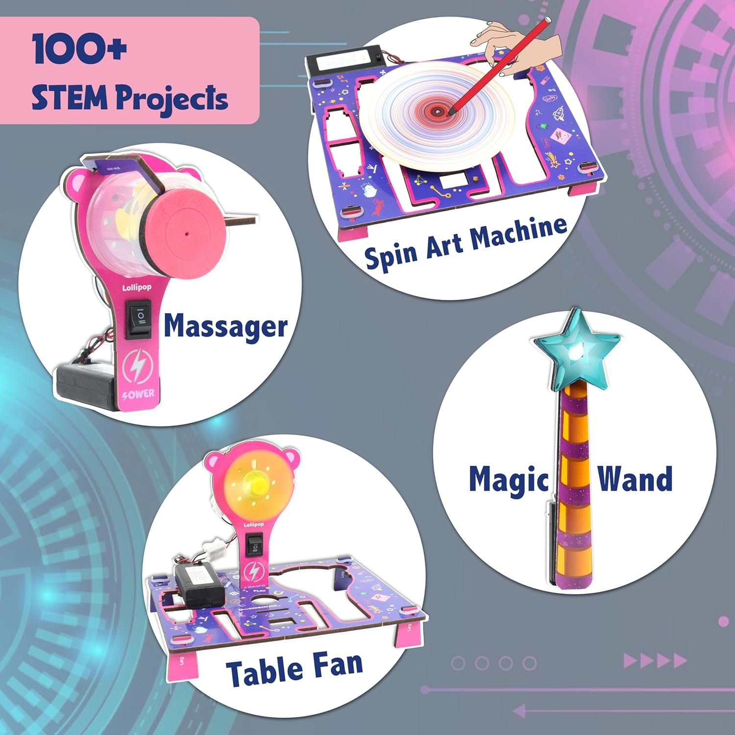 Butterfly EduFields 100+ STEM Engineering Project Kit for Girls Ages 8 10 12 15 Years | Ultimate DIY Science Experiments for Kids | Educational Engineering Toys Best Birthday Gift idea - Image 2