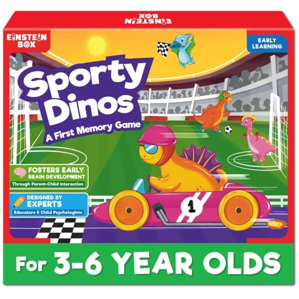 Einstein Box Sporty Dinos Game for Kids 3+ Years Old | Toys & Gifts for Boys & Girls Ages 3,4,5,6 Years | Kids Games | Birthday Gift for Kids Ages 2,3,4,5 Years | Educational Toys |