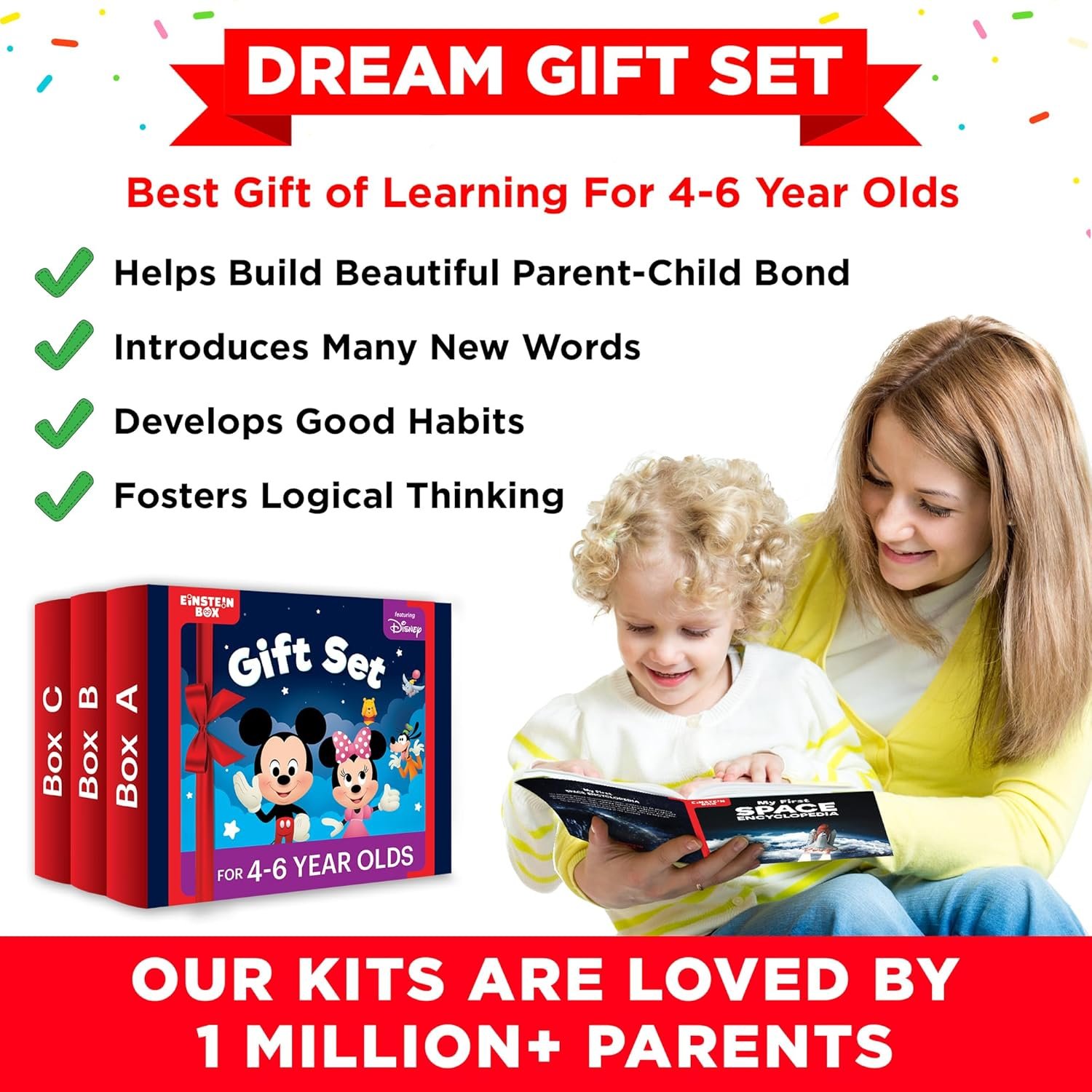 Einstein Box Featuring Disney Birthday Gift Set for 4-6 Year Old Boys & Girls | 3-in-1 Gift Set of Learning with Fun Disney Characters | Birthday Gift Ideas for Boys/Girls Ages 4,5,6 Years Old | - Image 6
