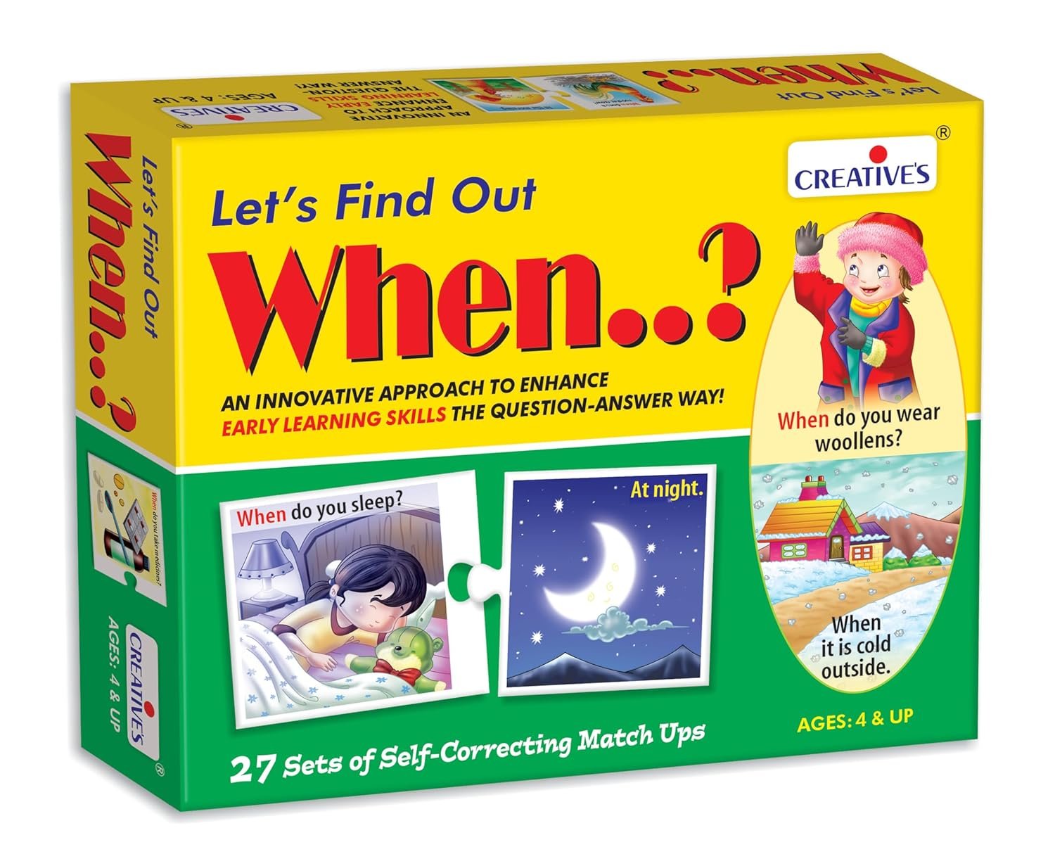 Creative\'s WH Series | Let\'s Find Out- When? | Question - Answer Puzzles Game |Learning Games for Kids | Picture Puzzle | Preschool Learning | Fun Educational Games for Ages 4 & Up