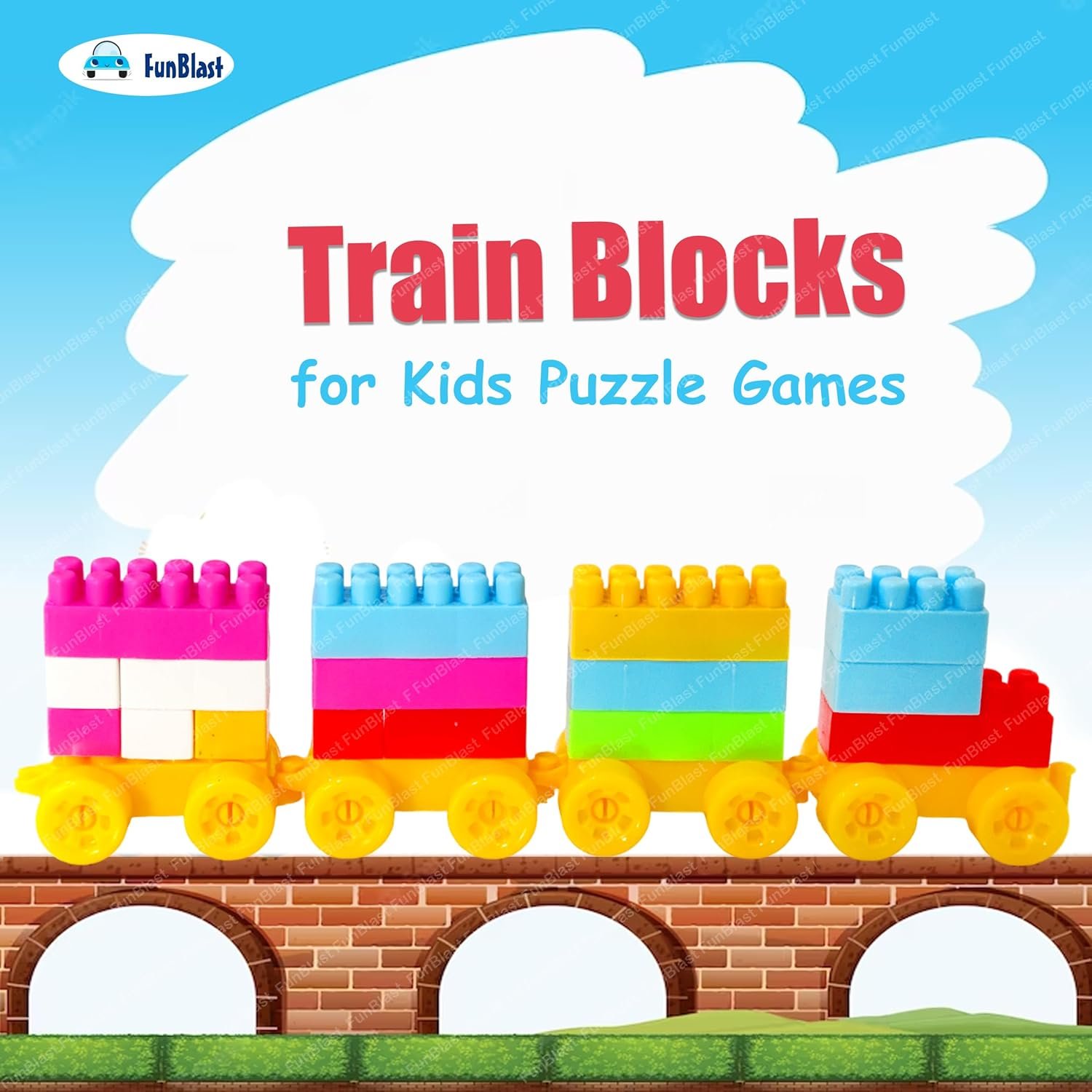 FunBlast Toy Building Blocks - DIY Blocks with Wheel for Kids - Learning and Education Toys for Kids - 290+ Pcs (Multicolor) (290 pieces) - Image 5
