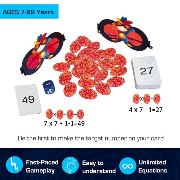 Chalk and Chuckles Super Math Spy Board Game for Kids Age 8-12, Educational Brain Games for Kids 10+ Years, Gift for Boys, Girls 9, 10, 11 Years, STEM Toys - Image 3