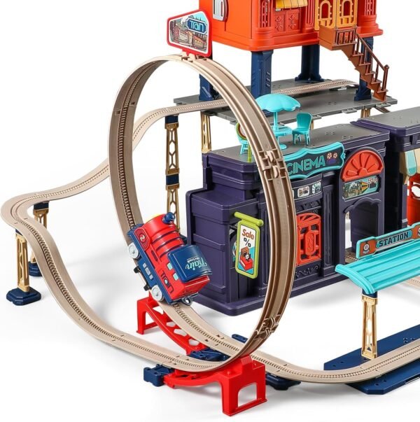 Kids City Tracks Toys 191+ PCS Train Tracks Toy for 3 4 5 6 7 Year Old Boys & Girls, Track Play Set Create City Train Games Toddler Birthday Gift - Image 4