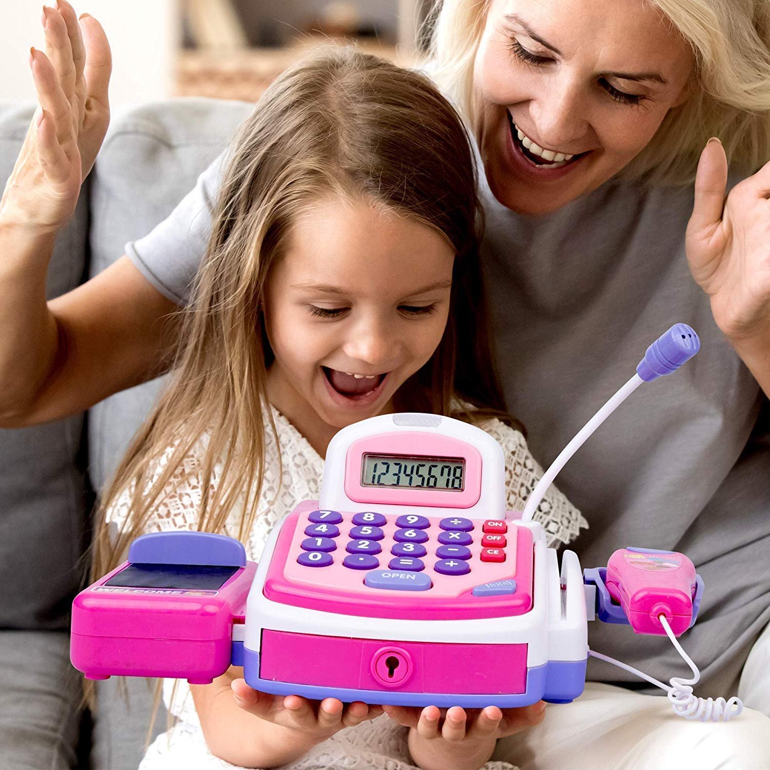 Famous Quality Plastic Electronic Cash Register Toy , Multicolour, 3 Years and Above - Image 2