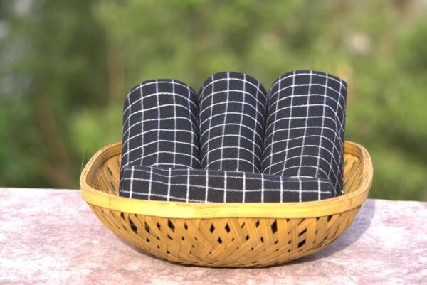 Crazy Weaves Cotton Hand Towel Lunch Box Towels Daily use Towel Face Towel Pack of 4 (18 - Image 2