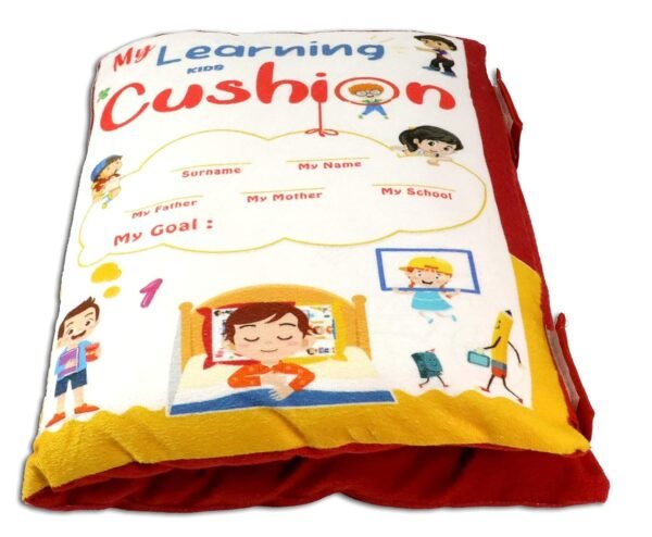 Polyester Kids Learning Cushion Book | Educational Toys | Abcd Toys (Dark Purple), Pack of 1