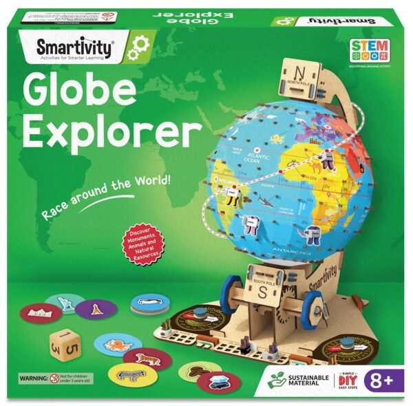 Smartivity Globe Explorer I AR Based Toy for Kids 8-14 Years Old | 1000+ Facts About Animals, Monuments, Places & More I Birthday Gift for Boys & Girls I DIY STEM Educational Science Toy for Kids