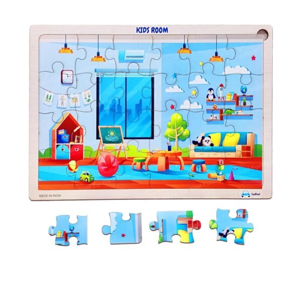 FunBlast Puzzles for Kids - 24 Pcs Kids Room Jigsaw Puzzle for Kids of Age 3-5 Years, Wooden Board Jigsaw Puzzles, Floor Puzzle for Children, Learning and Educational Jigsaw Puzzle Toys