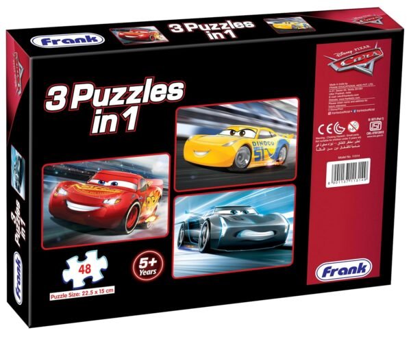 Frank Disney Pixar Cars 3 (48 Pieces) 3 in 1 Jigsaw Puzzle for Kids Above 5+ Years - Fun & Challenging Brain Booster Games - for Focus and Memory - 11314 - Image 6