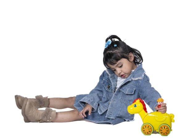 Push N Go Horse | Travel Toys | Birthday Gift | 1-6 Year | Realistic Design | Indoor Outdoor Play | Safe and Non-Toxic | Gift for Kids | Multicolour - Image 4