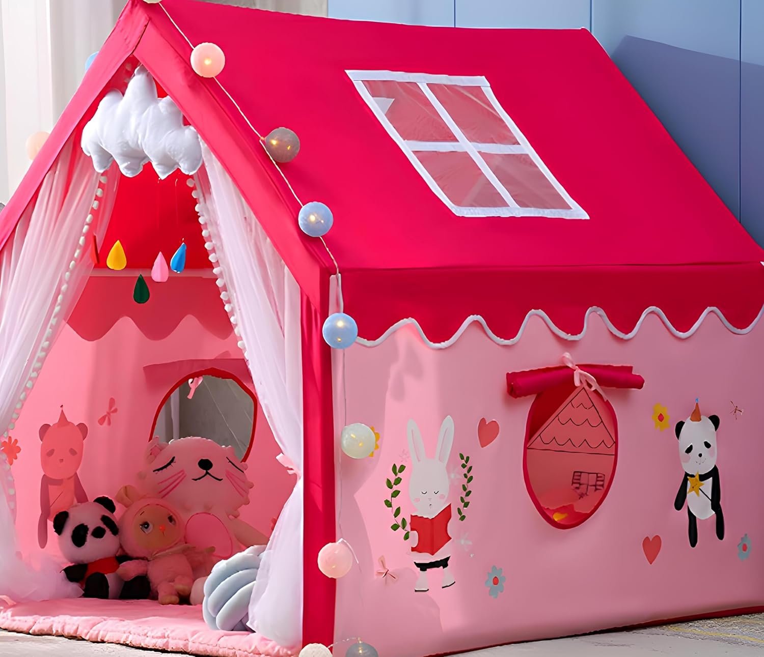 Colorfull and Extremely Light Weight Indoor and Outdoor Kids Play Tent House for 3-8 Years Old Kids Girls and Boys (RPD 0123) - Image 4
