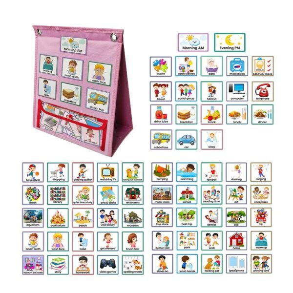 Toy Kids Visual Schedule Calendar Routine Cards for Children New Year Gifts Boys - Image 6