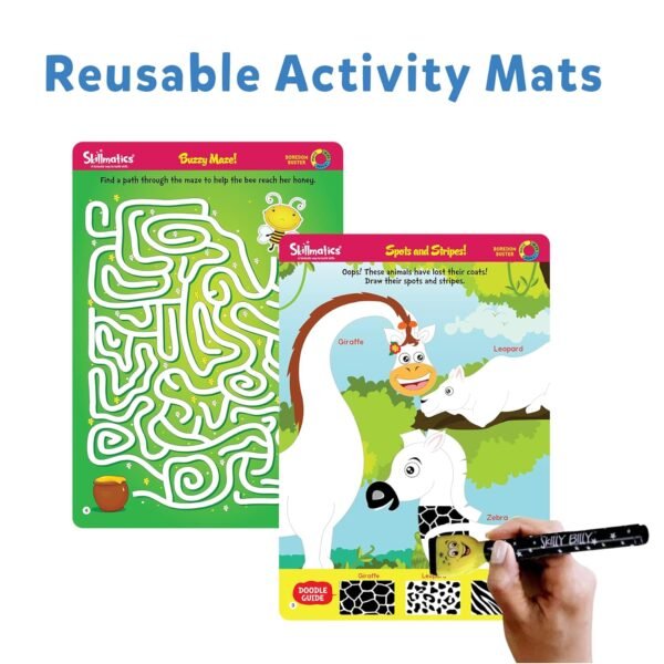 Skillmatics Educational Game - Boredom Buster, Reusable Activity Mats with Dry-erase Marker, Gifts, Travel Toy for Kids Ages 3, 4, 5, 6 - Image 5