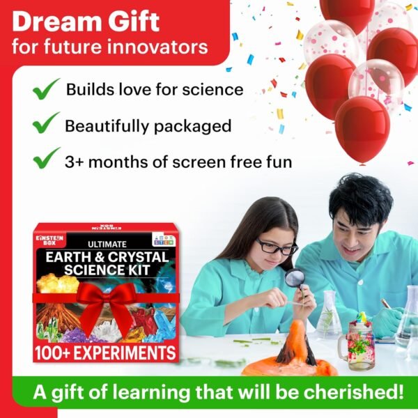 Einstein Box Ultimate Earth & Crystal Science Kit | Science Kits for Kids Age 8-14 | STEM Projects | Learning & Education Toys for 8-10-12-14 Year Old Boys & Girls | Gift Ideas for Boys & Girls | - Image 2
